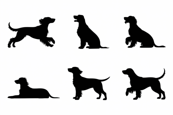 Black Dog Silhouettes Set
