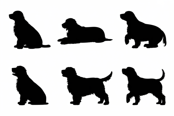 Black Silhouette Dog Poses: A Designer's Take