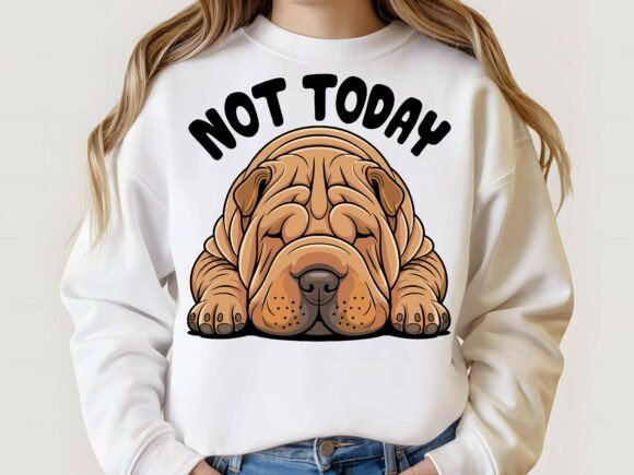 Bulldog Not Today SVG, Lazy Dog