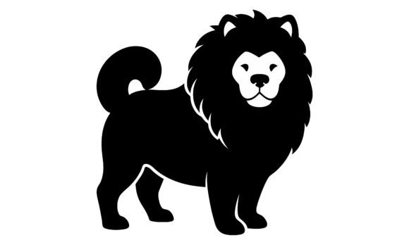 Chow Chow Dog Silhouette Illustration