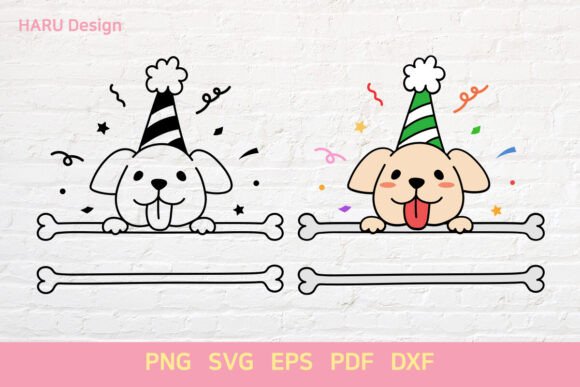 Colorful BirthDay Happy Dog Outline Bone Review