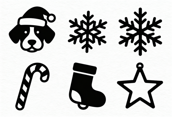 Cute Christmas Dog Snowflakes Candy