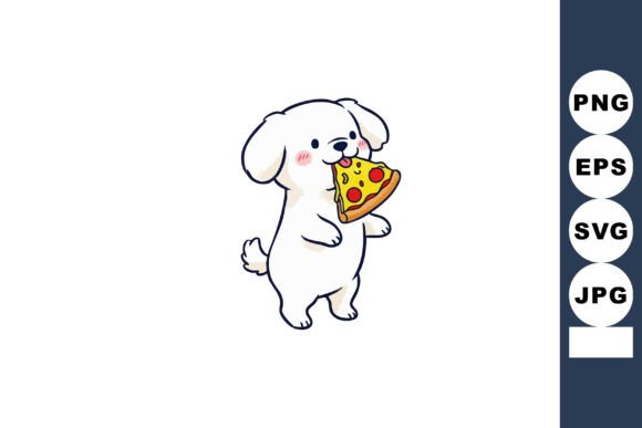 Cute White Dog Eating Slice of Pizza: A Designer's Review
