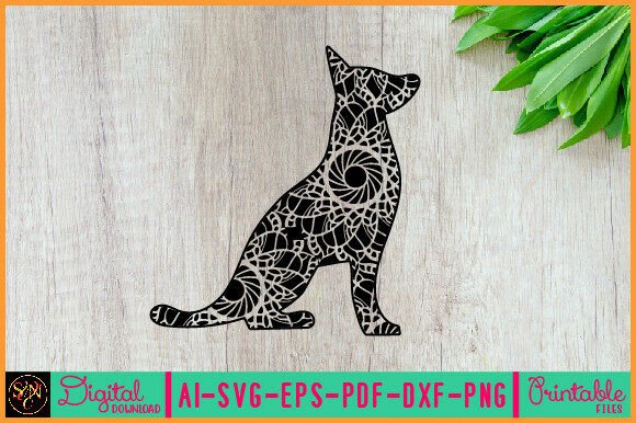 Dog Animal Mandala, Animal Silhouette 19