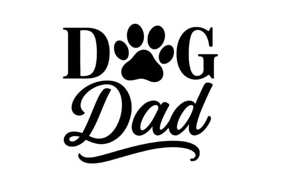 Dog Dad Paw Typography