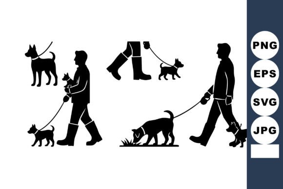 Dog Walking Silhouettes Set Review for Embroidery