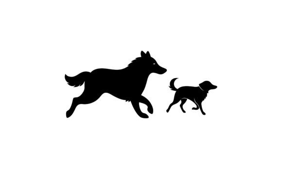 Running Dog Silhouette