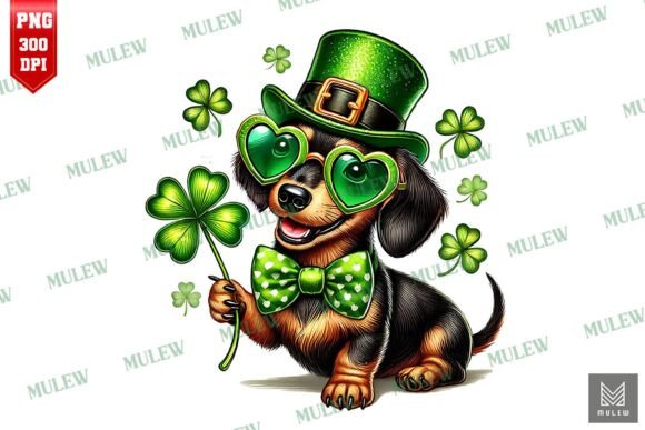 St Patrick's Day Dachshund Dog PNG Review